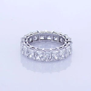 Lab Grown 5.00 ct F VS1 Classic Diamond Eternity Ring - Radiant Cut - Set in 14k - Picture 1 of 8