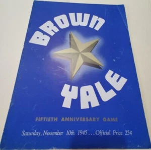 GIOCO CALCIO vintage Brown vs Yale programma ufficiale 10 novembre 1945 - Foto 1 di 10