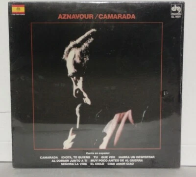 CHARLES AZNAVOUR Camarada LP SEALED Vinyl 1980 DRG World Pop Vocal Vinyl  - Image 1 of 2