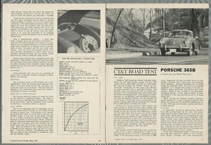 1962 PORSCHE 365B Road Test, Canadian, 2-door hardtop - Picture 1 of 2