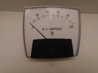 NEW GE GENERAL ELECTRIC 0-100 DC AMPERES PANEL METER GAUGE - Image 1 of 4