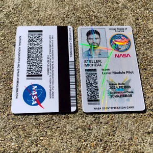 NASA ID Card Pass PERSONALISED Printed Novelty ID - Space Exploration  - Sci-Fi - Picture 1 of 17