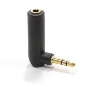 3,5 mm Stereo AUX Klinkenbuchse auf 3,5 mm Stereo Stecker rechter Winkelstecker Goldbogen - Bild 1 von 8