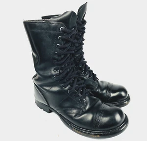 Botas de Salto de Combate Militar Marca HH 975 Para Hombre Talla 7.5 D Cuero Puntera Hechas en EE. UU. - Imagen 1 de 21