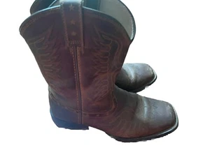ARIAT Honor Western Pull-On Boots Brown Leather Womens/Girls Size 4.5 - Picture 1 of 8