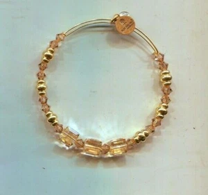 ALEX & ANI GOLD BEAD TOPAZ SQUARE GLASS BEADS bracelet - Picture 1 of 1