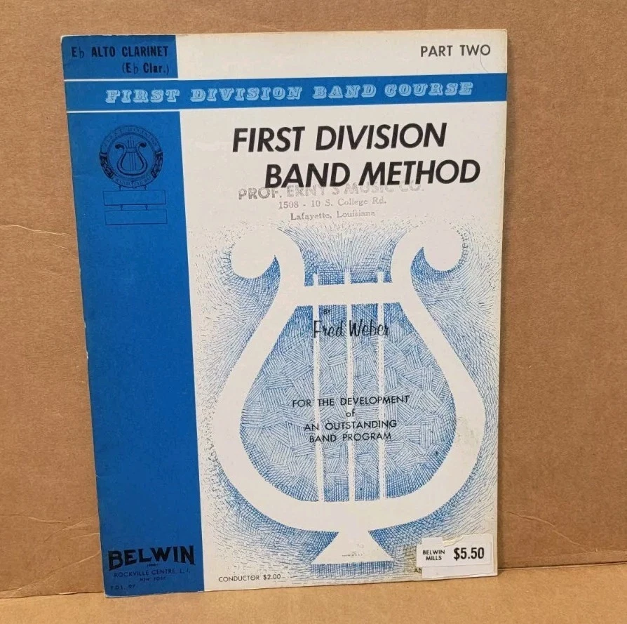 Eb Alto Clarinet - First Division Band Method Course Book 2 Fred Weber NOS - Image 1 of 1