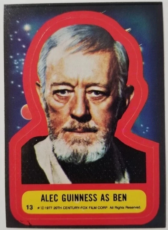 1977 TOPPS STAR WARS SERIES 2 STICKER #13 ALEC GUINNESS AS BEN exc condition - Image 1 of 1