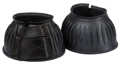 Gummi Springglocken  1 Paar  mit Doppelklettverschluss schwarz Kerbl Neu - Bild 1 von 3