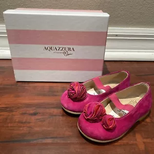 Mini zapatos de ballet Aquazzura Pirenze rosa del desierto - gamuza - rosa azalea - talla 20 - Imagen 1 de 12