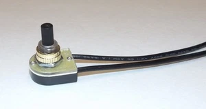 SINGLE CIRCUIT BLACK PLASTIC KNOB ROTARY CANOPY SWITCH 3/8" SHANK ZE-106 572G - Picture 1 of 9