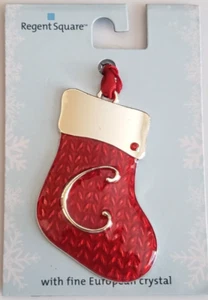 Regent Cuadrado MONOGRAMA MEDIAS Adorno con Finos Cristales Europeos - 'C' - Imagen 1 de 1