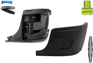 Bumper Reinforcement & End Cover No Fog Hole Left Freightliner Cascadia 08-17 - Picture 1 of 9