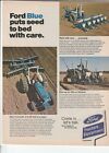 Original 1973 Ford Tractor Magazine Ad " Ford Blue Puts Seed To Bed With Care"