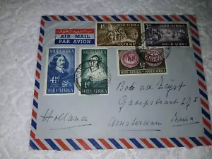 SOUTH AFRICA-(-1952-)-COMMONW.BR.COL.SOUTH AFRICA OLD COVER-TO AMSTERDAM,HOLLAND - Picture 1 of 2