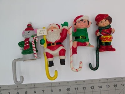 JSNY Plastic Christmas Stocking Holder Hanger Lot of 4 Hong Kong - Image 1 of 4