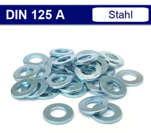 Arandelas M3-M20 arandelas arandelas en U forma A acero galvanizado DIN 125 - Imagen 1 de 15