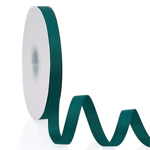 3/8"x50 Yards Forest Green Double Face Grosgrain Ribbon Gift Wrap Crafts - Picture 1 of 7