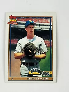 1991 Topps 40 Jahre Baseballkarte Brent Knackert #563 Mariners - Bild 1 von 2