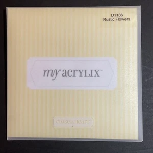 Close To My Heart  CTMH-   RUSTIC FLOWERS  D1186      -My Acrylix Stamp Set - Picture 1 of 2