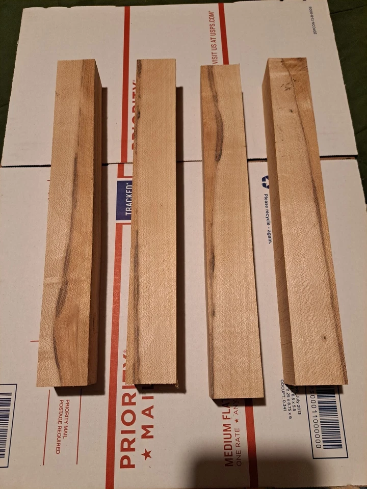 4) Hard Maple Game Call Blanks  12"x1.5"x1.5"        (+/- 1/8") - Image 1 of 1