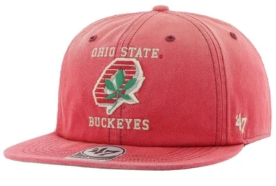 Boné Snapback 47’ Brand Captain Ohio State Buckeyes Distressed Double Play - Imagem 1 de 4