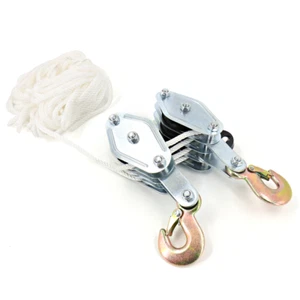 2 Ton Dual Gear Power Puller Heavy Duty 2 Hook Cable Puller Lifting Pulley Hook - Picture 1 of 12