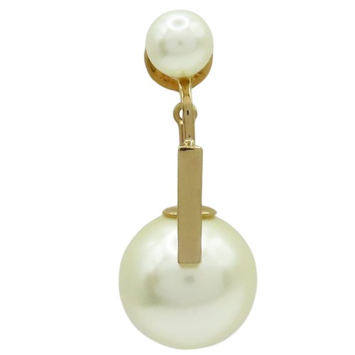 Orecchini di perle DIOR tribali alfabeto I placcati oro