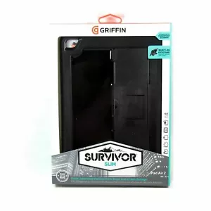GENUINE Griffin Survivor Slim Tablet - iPad Air 2 & Pro 9.7 Black BRAND NEW - Picture 1 of 2