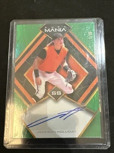 Wild Card Mania Jackson Holliday RC 2023 automático 1/15 SP Orioles oro verde REF 🔥 - Imagen 1 de 3