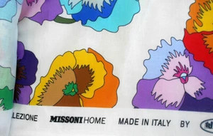 MISSONI HOME TESSUTO MUSSOLA LARGO 150 LOGO CIMOSA A METRO VIOLETTE T16 - Foto 1 di 5