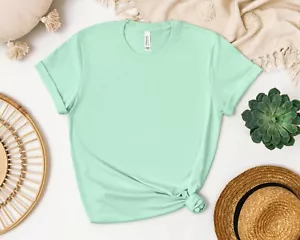 Bella + Canvas 3001 Jersey Tee Short Sleeve Mint MEDIUM for custom tshirts - Picture 1 of 5