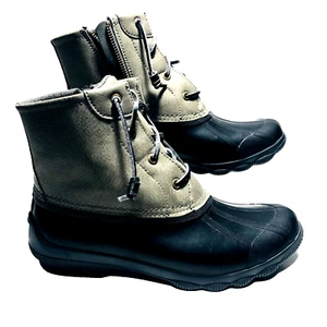 Sperry Women's Winter duck boot , w fleece lining Grey / Black / - Size 7 - Picture 1 of 7