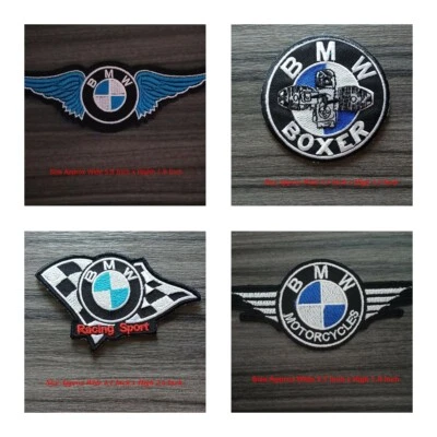 4 pcs BMW Motor Racing Car Motorcycles Bike embroidered patch  Iron or Sew on - Image 1 of 4