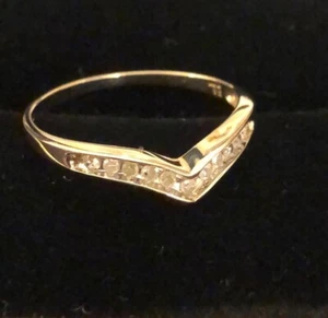 Vintage 1980 10 K Yellow Gold .77CTW Diamond Ring Size 6 1/2 NWT - Picture 1 of 14