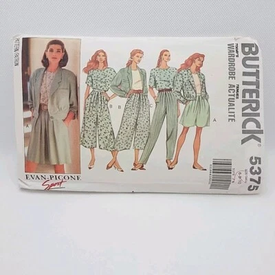 Butterick 5375 Misses' Jacket Pants Shorts Top Sewing Pattern Size 6-10 Uncut - Image 1 of 4