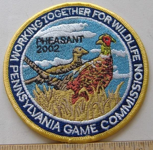 PHEASANT  2002    PENNSYLVANIA  GAME COMMISSION FABRIC PATCH - Picture 1 of 1