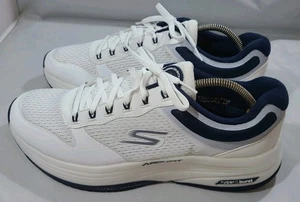 Herren Skechers Go Walk Arch Fit SAMPLE Sportschuhe Größe: 11,5 Farbe Weiß Blau - Bild 1 von 12