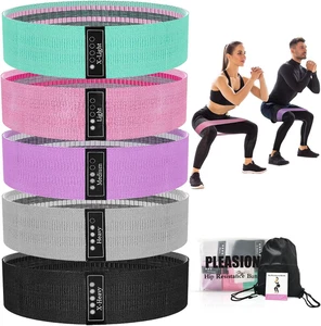 Fabric Resistance Bands for Working Out, 5 Levels Booty Bands for Women Men, Clo - Picture 1 of 12