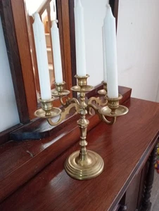 Brass 4-Arm Candelabra Candlestick Holder for 5 Candles - Picture 1 of 7
