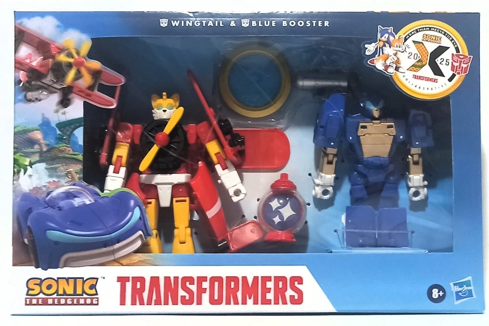 HASBRO 2025 TRANSFORMERS SONIC THE HEDGEHOG WINGTAIL & BLUE BOOSTER SET MISP - Image 1 of 4