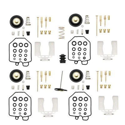 Paquete de 4 kit de reparación de reconstrucción de carburador con enchufe para Honda Nighthawk 750 CB750SC 1983 Foto 1 de 4