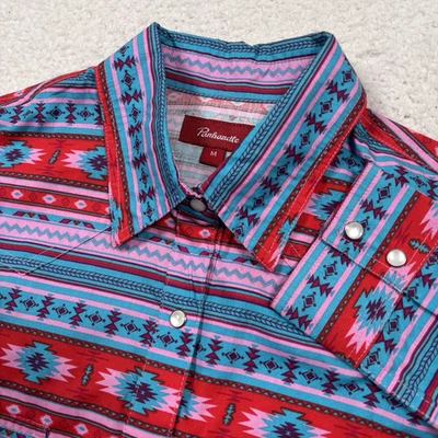 Camisa Panhandle Western Para Mujer M (FIT S) Azteca Suroeste Checotah Perla A Presión Foto 1 de 4
