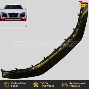 Alerón labial de parachoques delantero de fibra de carbono Scopione para Audi 08-15 R8 V8 V10 - Imagen 1 de 6