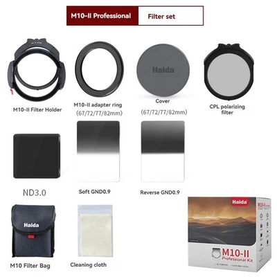 Haida M10-II 100mm Advanced Kit( M10 filter holder+CPL+ND3.0+SOFT GND0.9+RGND ) - Image 1 of 4
