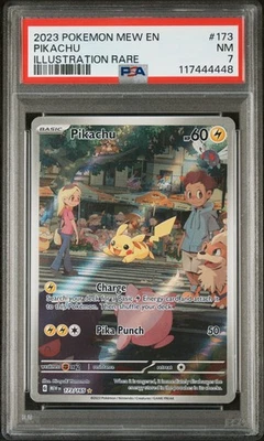 2023 POKEMON MEW EN-151 ILLUSTRATION RARE #173 PIKACHU PSA 7 - Image 1 of 2