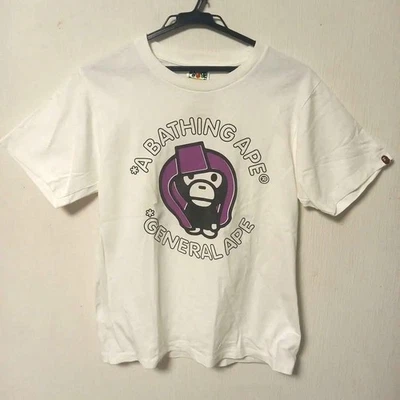 A Bathing Ape S White General Ape T-Shirt Near Mint Unisex Top - Image 1 of 4