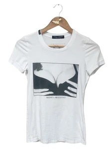 Dolce & Gabbana Monica Bellucci T Shirt Short Sleeve Cotton Von Unworth White XS - Picture 1 of 17