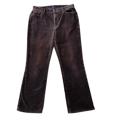 VINTAGE CHAPS RALPH LAUREN Size 14 Corduroy High Waist Pants Straight Boot - Image 1 of 4