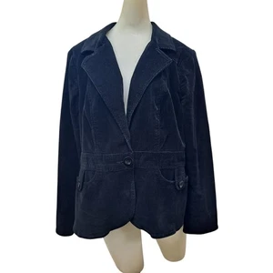 Sonoma Cordjacke Damen XL schwarz Kragen eine Knopfleiste - Bild 1 von 10